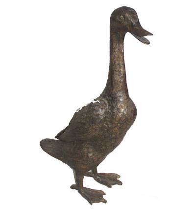 Bronze animalier : canard en bronze BRZ0190M-16 ( H .40 x L . Cm ) Poids : 3 Kg 