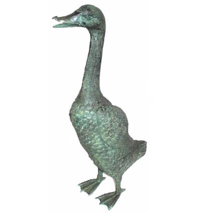 Bronze animalier : canard en bronze BRZ0190V-13 ( H .33 x L . Cm ) Poids : 2 Kg 