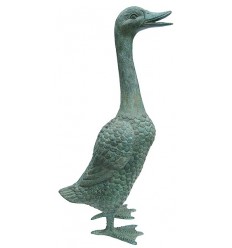 Bronze animalier : canard en bronze BRZ0190V-16 ( H .40 x L . Cm ) Poids : 3 Kg 