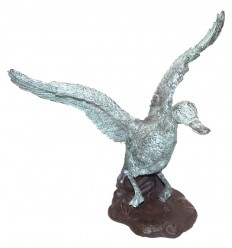 Bronze animalier : canard en bronze BRZ0374V ( H .38 x L .33 Cm ) Poids : 4 Kg 