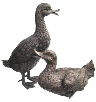 Bronze animalier : canard en bronze BRZ0384 ( H .45 x L .30 Cm ) Poids : 10 Kg 