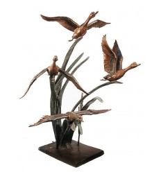 Bronze animalier : canard en bronze BRZ0486 ( H .175 x L .120 Cm )