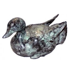 Bronze animalier : canard en bronze BRZ0574V ( H .10 x L .15 Cm ) Poids : 1 Kg 