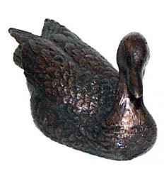 canard en bronze BRZ0575 ( H .7 x L .17 Cm ) Poids : 1 Kg 