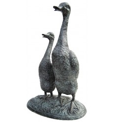 Bronze animalier : canard en bronze BRZ0637 ( H .40 x L . Cm ) Poids : 4 Kg 