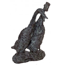 Bronze animalier : canard en bronze BRZ0638V ( H .35 x L . Cm ) Poids : 3 Kg 