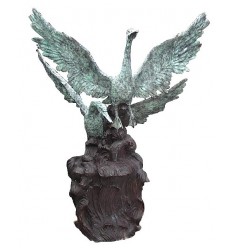 Bronze animalier : canard en bronze BRZ0706v ( H .152 x L .114 Cm )