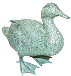 Bronze animalier : canard en bronze BRZ0859V ( H .20 x L .23 Cm ) Poids : 2 Kg 