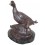 Bronze animalier : canard en bronze BRZ0885-SM ( H .20 x L .20 Cm ) Poids : 2 Kg 