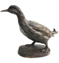 Bronze animalier : canard en bronze BRZ0982 ( H .15 x L .23 Cm ) Poids : 1 Kg 