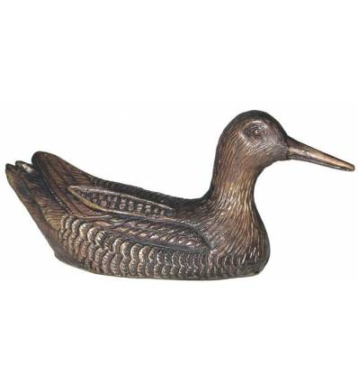 Bronze animalier : canard en bronze BRZ0993 ( H .7 x L .16 Cm ) Poids : 1 Kg 