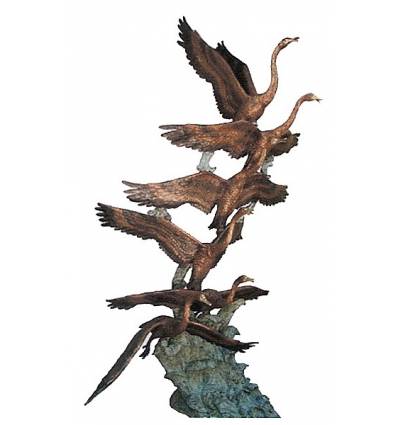 Bronze animalier : canard en bronze BRZ1008 ( H .287 x L . Cm )