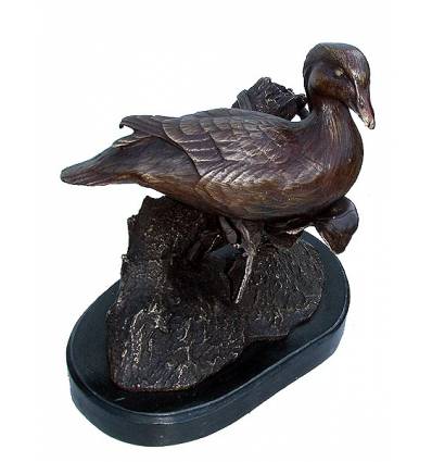 Bronze animalier : canard en bronze BRZ1203/SM463 ( H .25 x L .28 Cm )