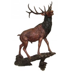 Bronze animalier : cerf en bronze BRZ1164 ( H .99 x L .73 Cm ) Poids : 25 Kg 