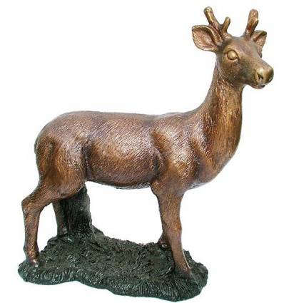 Bronze animalier : cerf en bronze BRZ1326 ( H .30 x L .28 Cm ) Poids : 4 Kg 