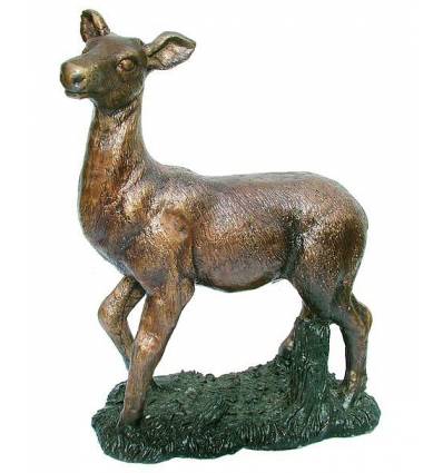 Bronze animalier : cerf en bronze BRZ1327 ( H .28 x L .25 Cm ) Poids : 4 Kg 