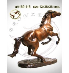 cheval en bronze aa169-115 ( H .38 x L .38 Cm )