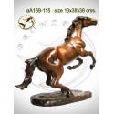 cheval en bronze aa169-115 ( H .38 x L .38 Cm )