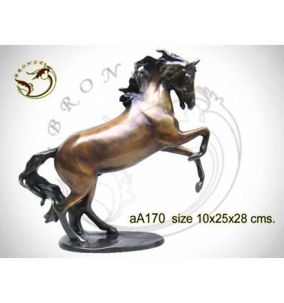 Bronze animalier : cheval en bronze aa170-100 ( H .28 x L .25 Cm )