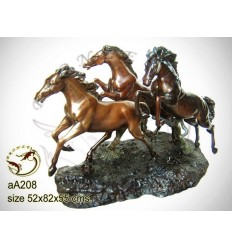 Bronze animalier : cheval en bronze aa208-100 ( H .55 x L .82 Cm )
