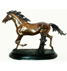 Bronze animalier : cheval en bronze BRZ0055-12 ( H .30 x L .45 Cm )