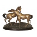 cheval en bronze BRZ0056 ( H .35 x L .53 Cm ) Poids : 7 Kg 
