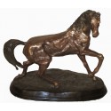 cheval en bronze BRZ0059 ( H .48 x L .55 Cm ) Poids : 15 Kg 