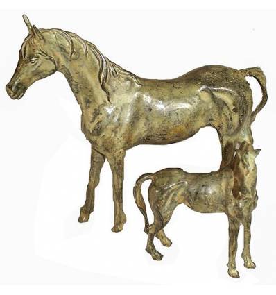 Bronze animalier : cheval en bronze BRZ0065V ( H .17 x L .22 Cm ) Poids : 1 Kg 