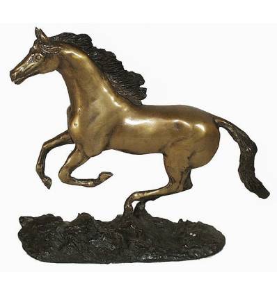 Bronze animalier : cheval en bronze BRZ0123 ( H .20 x L .24 Cm ) Poids : 1 Kg 