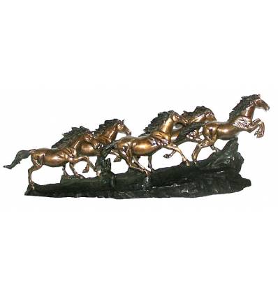 Bronze animalier : cheval en bronze BRZ0379-33 ( H .25 x L .30 Cm )