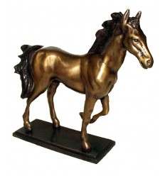 Bronze animalier : cheval en bronze BRZ0587 ( H .25 x L .28 Cm ) Poids : 3 Kg 