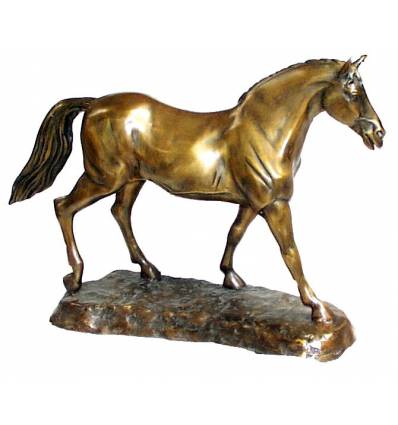 Bronze animalier : cheval en bronze BRZ0852 ( H .46 x L .69 Cm ) Poids : 12 Kg 