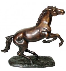 Bronze animalier : cheval en bronze BRZ0974 ( H .38 x L .41 Cm ) Poids : 5 Kg 