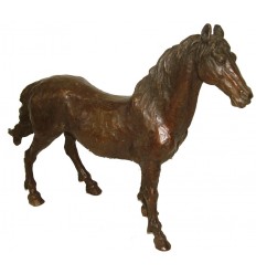 cheval en bronze BRZ1074/SM175 ( H .30 x L :40 Cm )