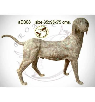 Bronze animalier : chien en bronze ad308-100 ( H .75 x L .95 Cm )