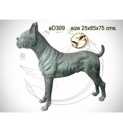 Bronze animalier : chien en bronze ad309-100 ( H .75 x L .85 Cm )