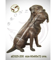 Bronze animalier : chien en bronze ad325-200 ( H .72 x L .65 Cm )