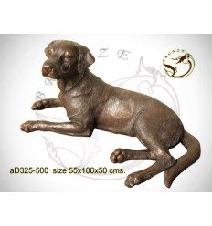 Bronze animalier : chien en bronze ad325-500 ( H .50 x L .100 Cm )