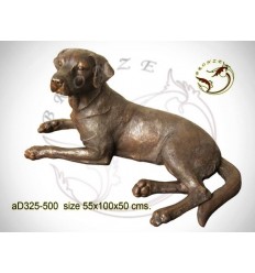 chien en bronze ad325-500 ( H .50 x L .100 Cm )