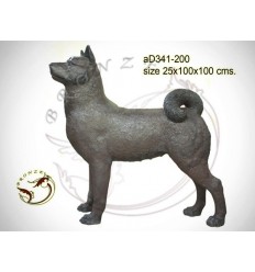 Bronze animalier : chien en bronze ad341-200 ( H .100 x L .100 Cm )