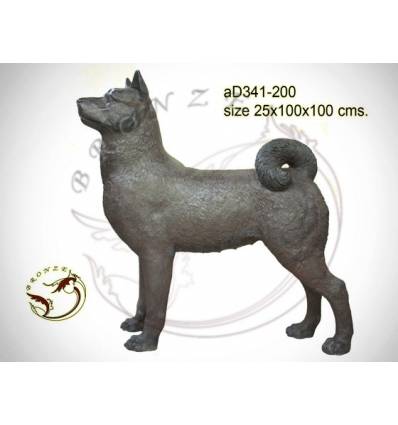 Bronze animalier : chien en bronze ad341-200 ( H .100 x L .100 Cm )