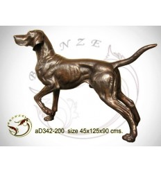 Bronze animalier : chien en bronze ad342-200 ( H .90 x L .125 Cm )