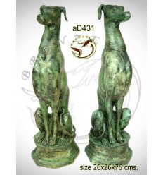 chien en bronze ad431-100  ( H .76 x L .26 Cm )