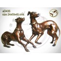 chien en bronze ad435-100 ( H .45 x L .50 Cm )