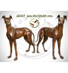 chien en bronze ad437-100 ( H .95 x L .105 Cm )