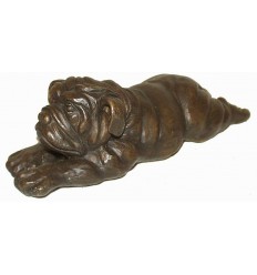 Bronze animalier : chien en bronze BRZ0163M ( H .10 x L .36 Cm ) Poids : 5 Kg 