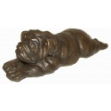 chien en bronze BRZ0163M ( H .10 x L .36 Cm ) Poids : 6 Kg 