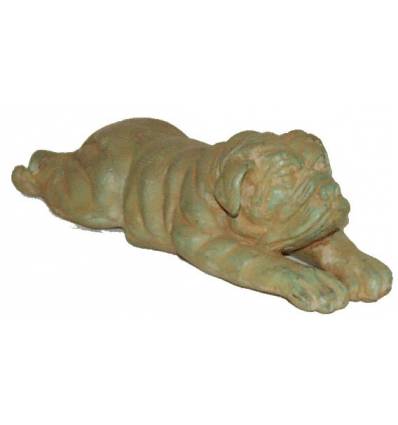Bronze animalier : chien en bronze BRZ0163V ( H .10 x L .36 Cm ) Poids : 5 Kg 