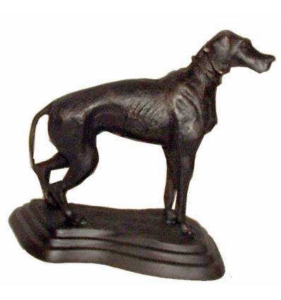 Bronze animalier : chien en bronze BRZ0289 ( H .23 x L .23 Cm ) Poids : 2 Kg 