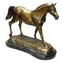 cheval en bronze BRZ0852-SM ( H .51 x L .69 Cm ) Poids : 12 Kg 